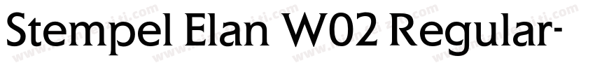 Stempel Elan W02 Regular字体转换